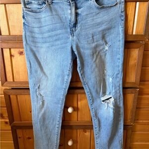 Light Blue Vervet Distressed Women Jeans